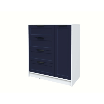 Тумба Тренд КТ-Т90 (Белый платинум ЛДСП/ Индиго ЛМДФ) Ш900 В1020 Г451 Тумба Тренд КТ-Т90 (Белый платинум ЛДСП/ Индиго ЛМДФ) Ш900 В1020 Г451